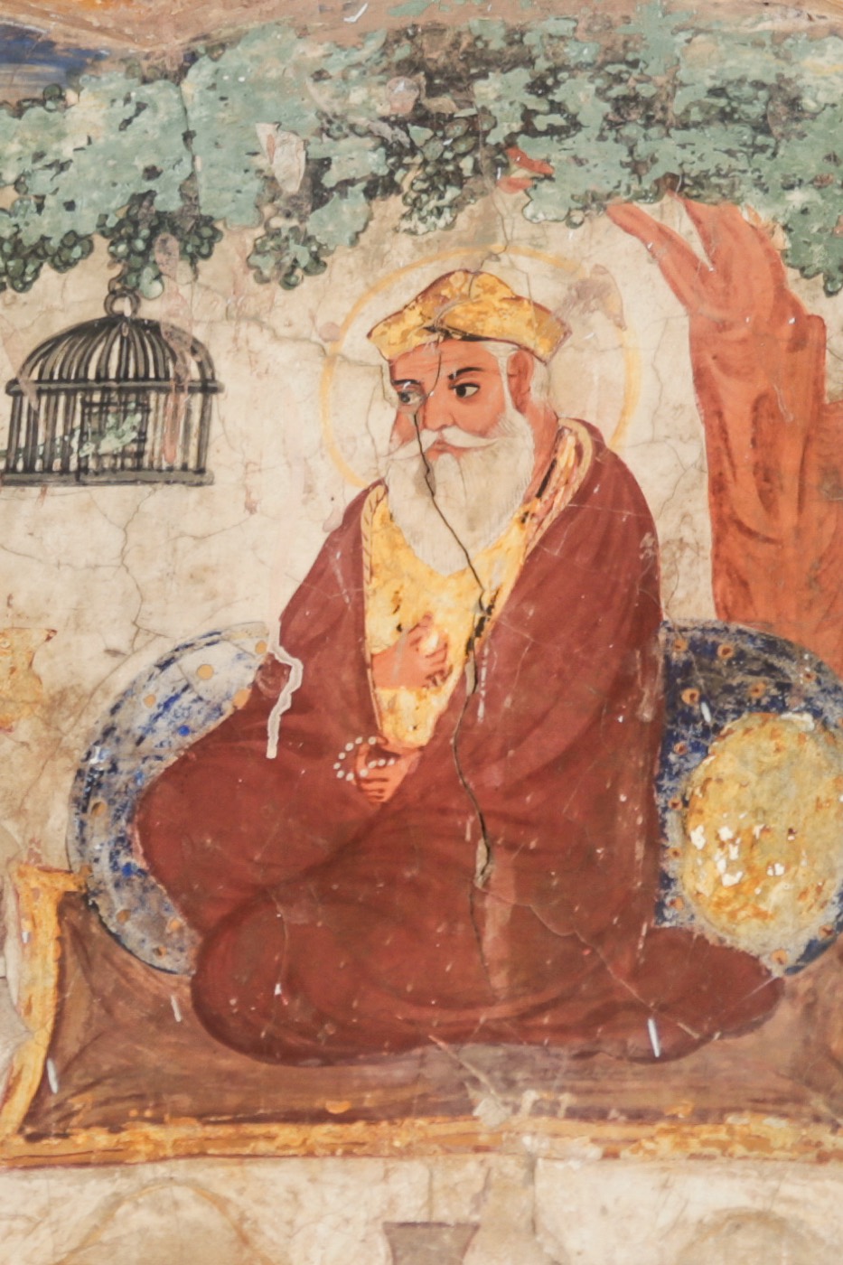 Painted portrait of Guru Nanak Dev Ji, founder of Sikhism